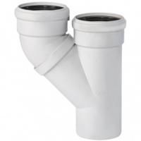 Тройник Ostendorf 100х100 параллельный SKРA бесшумная светло-серая PP-MD