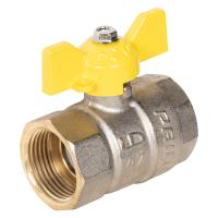 Кран шаровой латунный LD Pride 47.20.В-В.Б GAS (бабочка)