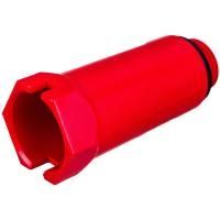 Заглушка Uni-Fitt монтажная Н 1/2" с прокладкой (красная)