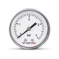 Манометр VARMEGA аксиальный 50 мм, 4 бар, 1/4", VMMT08-500402