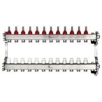 Коллектор Wester нерж. 1"-3/4 в сборе с расходомерами на 12 выходов, MUFS12134