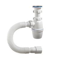 Сифон ОРИО для мойки 1 1/2 * 40 с гиб.трубой 40*40/50 дл. 650мм А-4001 (1/35)