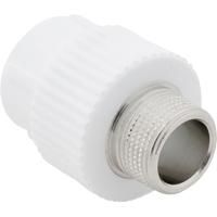 Муфта комбинированная, бел. PP-R D 20х1/2", НР, РТП (150/25)