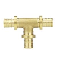 Тройник VARMEGA Slide-fit равносторонний, 32мм, аксиальный, латунь, VM50414