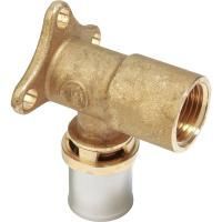 Угольник-пресс Giacomini латунь ВР 16x1/2" с кронштейном, RM139Y033