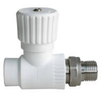 Вентиль Lammin PPR радиат. прям. 20 х 1/2" 50/10, белый