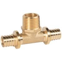 Тройник Royal Thermo ritable аксиальный, латунь НР 20х1/2х20