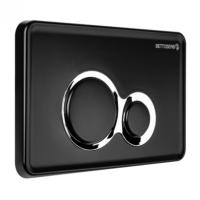 Клавиша смыва BETTOSERB DUO, черный матовый/хром. глянец, 40006461