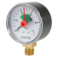 Манометр Gappo радиальный с указателем предела 1/4" x 10 бар