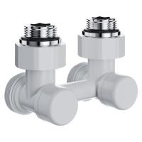 Узел нижнего подключения Royal Thermo Design угловой 1/2"х3/4" EK (белый)