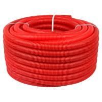 Труба VARMEGA гофрированная ПНД 32 мм для труб 25 мм, (50), красная, VM58103