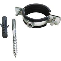 Хомут оцинк.с резин. уплотнением (РМ)(в компл.шпилька М8*80 и дюбель) (38-43 мм) 1 1/4" VALFEX(100)