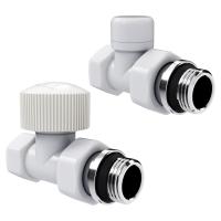Набор термостатический прямой Royal Thermo Design 1/2"М30х1,5 (Белый)