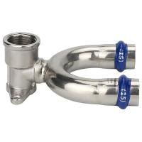 Водорозетка VARMEGA раструбная Inox Press ВР проходная 15x1/2"