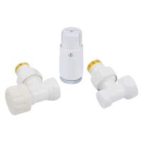 Комплект подключения угловой STANDARD MINI 1/2" (белый) с термоголовкой MINI DIAMANT М30х1,5