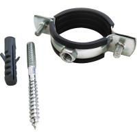 Хомут оцинк.с резин. уплотнением (РМ)(в компл.шпилька М8*80 и дюбель) (48-52 мм) 1 1/2" VALFEX (80)