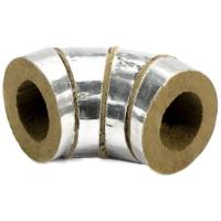 Отвод ЭКОРОЛЛ минераловатный тип КВ-80 ФА 70х219 мм угол 90 фольга алюминиевая армированая