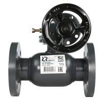 Кран шаровой стальной РИДАН RJIP Premium FF DN125 PN16 WG фланцевый, с редуктором, неполнопроходной