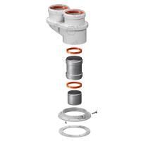 Адаптер для дымохода коаксиального традиционного KRATS AM80-80T