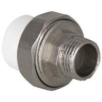 Муфта TEBO бел. PP-R комбин. разъемная (Американка) 25х3/4" НР (10/100), арт. 015020905