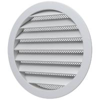 Решетка вентиляционная круглая D150 алюминиевая с фланцем D125, 12,5РКМ