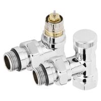 Набор термостатический для радиатора угловой ROYAL THERMO Design 1/2" Click (Хром)