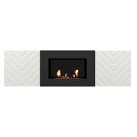Каминокомплект:Тумба с биокамином Firelight BFP/P-1400V белая+набор керамических дров береза