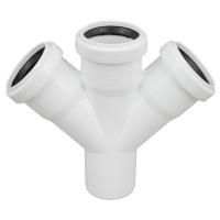 Крестовина Политэк Пайп одноплоскостная 50х50х50/45гр. для бесш. кан-и ПП (40)