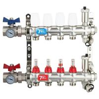 Группа коллекторная VIEIR без кранов из нерж. стали, с расход-ми 6 вых. VR116-06A