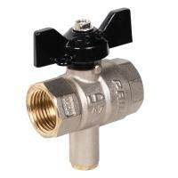Кран шаровой латунный LD Pride 45.15.В-В.Т.Б Ду15 Ру40 для подключения термодатчика, вн-вн (бабочка)