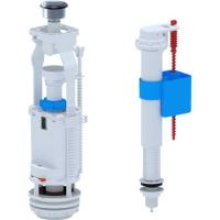 Арматура АНИ пласт для бачка сливная/наливная 1/2" нижнее подкл кнопка хром 1/реж WC8510C