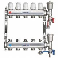 Группа коллект. VIEIR 1"х5х3/4" без/расходомер, с дренаж. кр, воздухоотвод., нерж.сталь VR115-05A