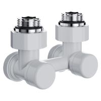 Узел нижнего подключения Royal Thermo Design угловой 1/2"х3/4" EK (белый)