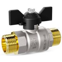 Кран шаровой латунный LD Pride 47.25.Н-Н.Б Ду 25 Ру 40 нр-нр, бабочка