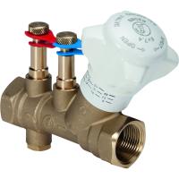 Клапан балансировочный Giacomini R206B ручной DN50 (2") ВВ, Kvs-25.5м3/ч, со штуцерами и дренажём