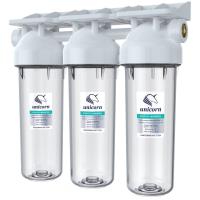 Фильтр Unicorn магистральный 10" тройной 1/2 прозрачный, KSBP 1/2 TRIO