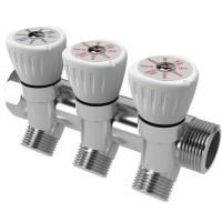 Коллектор  с регулировочными вентилями 3/4"x1/2", 3 выхода