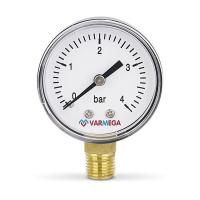 Манометр VARMEGA радиальный 50 мм, 4 бар, 1/4", VMMT10-500402