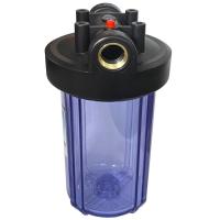 Корпус Акватек Вig Вlue 10" для хол. воды, прозрачный (кронштейн, латун. вставки) 1", 0-25-3060