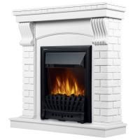 Портал Firelight Jersey Classic камень белый, белый дуб