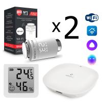 Комплект управления Royal Thermo для 2 радиаторов по Wi-Fi Smart Heat HH-01/THS30ZB, белый