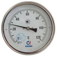 Термометр Росма биметаллический осевой Дк100 120С L-64мм G1/2" БТ-51.211 00000002545