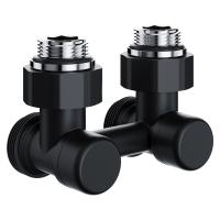 Узел нижнего подключения Royal Thermo Design угловой 1/2"х3/4" EK (черный)