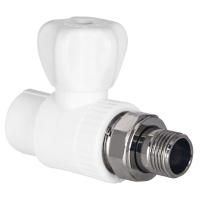 Кран шаровой TEBO бел. PP-R для радиатора 20х1/2" прямой (10/60), арт. 030060201