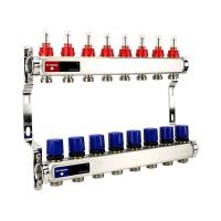 Группа коллекторная с расх. VARMEGA VM15108 ВР 1", под 130 насос, на 8 конт. 3/4" EK, нерж. сталь