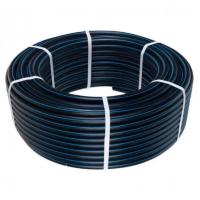 Труба ПНД 32х2,0 SDR17 черная с синей полосой, питьевая (200)