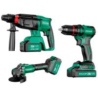 Набор аккумуляторного инструмента STALKER Kit (AG20-125 Li BL+D20 Li BL+RH20 Li BL)