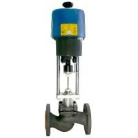 Клапан двухходовой ADL DN25 PN16 ф/ф dP16bar, Tmax 250C с приводом, КМ125Ф-025-9,0/СМП 1,6А-24В