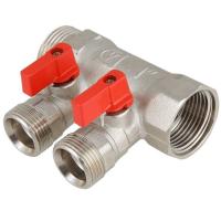 Коллектор VALTEC VTc.580.N.0502 с отсек. кранами НР 3/4"х1/2" 2 вых