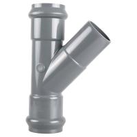 Тройник ХЕМКОР НПВХ (PVC-U) раструб 110/110 45 гр., SDR 26 PN10